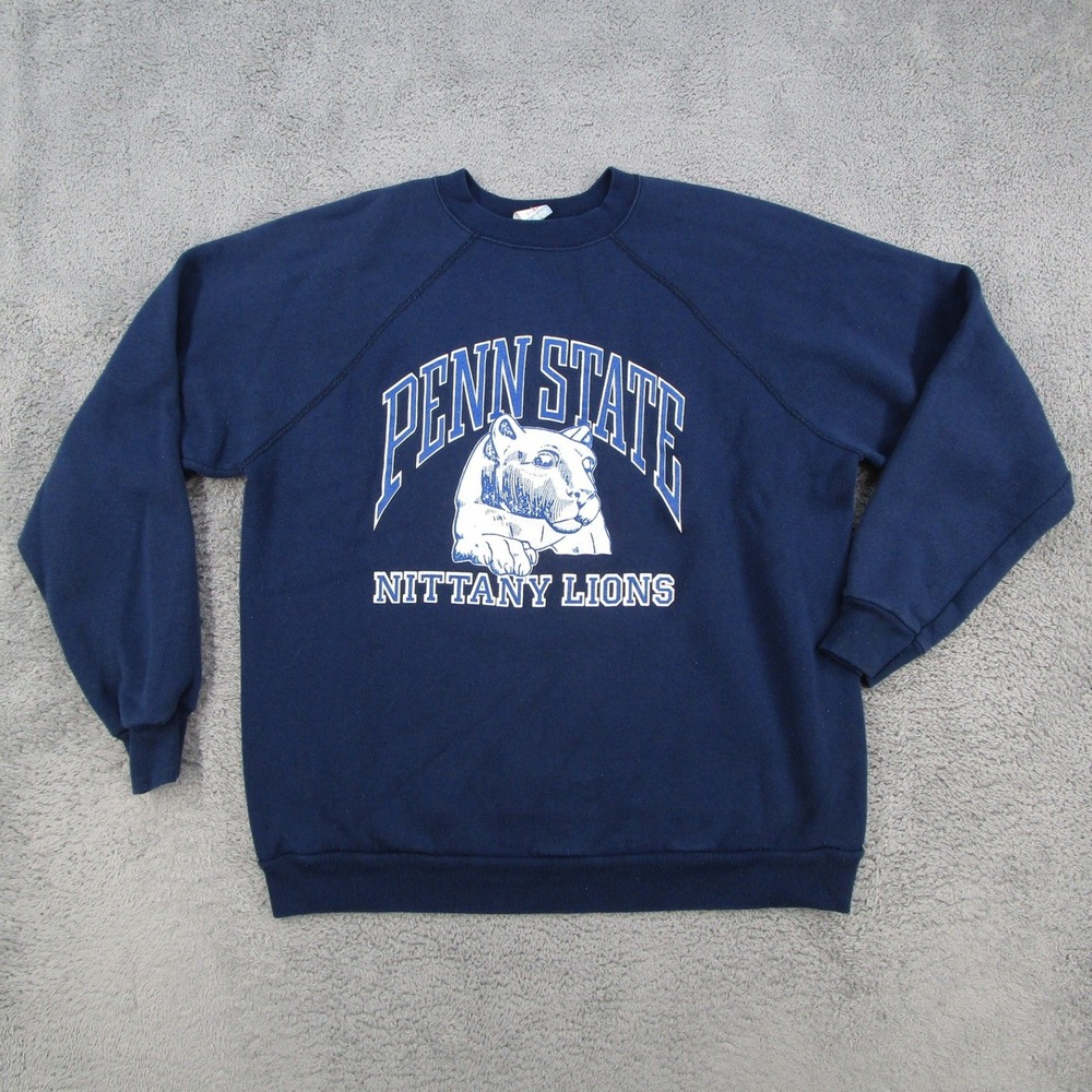 Vintage Tultex Penn State Nittany Lions Sweatshirt XL Navy Blue Made in USA